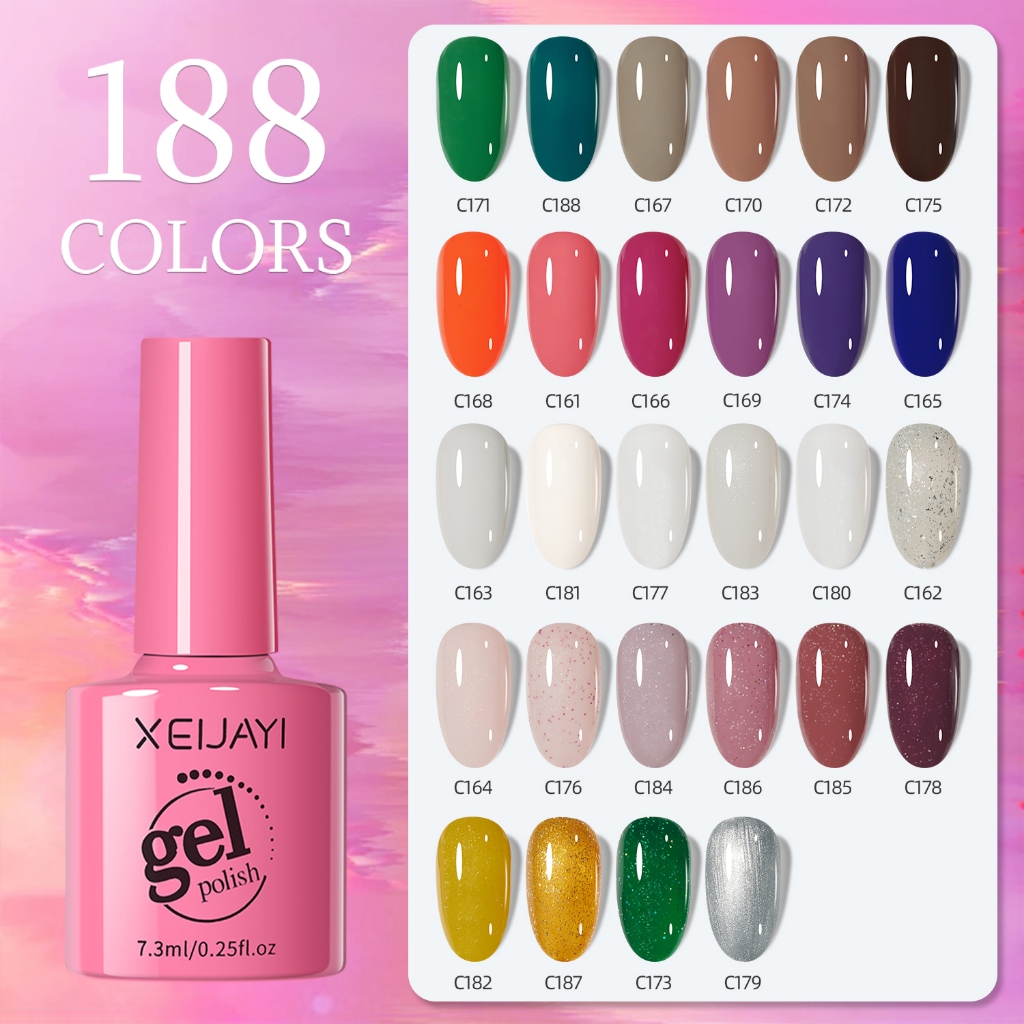 Xeijayi ยาทาเล็บเจล สีนีออน 7.3 มล. 1 ชิ้น