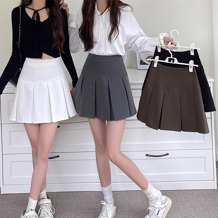 Floerns กางเกงกระโปรงเทนนิส เอวสูง ทรงสวย