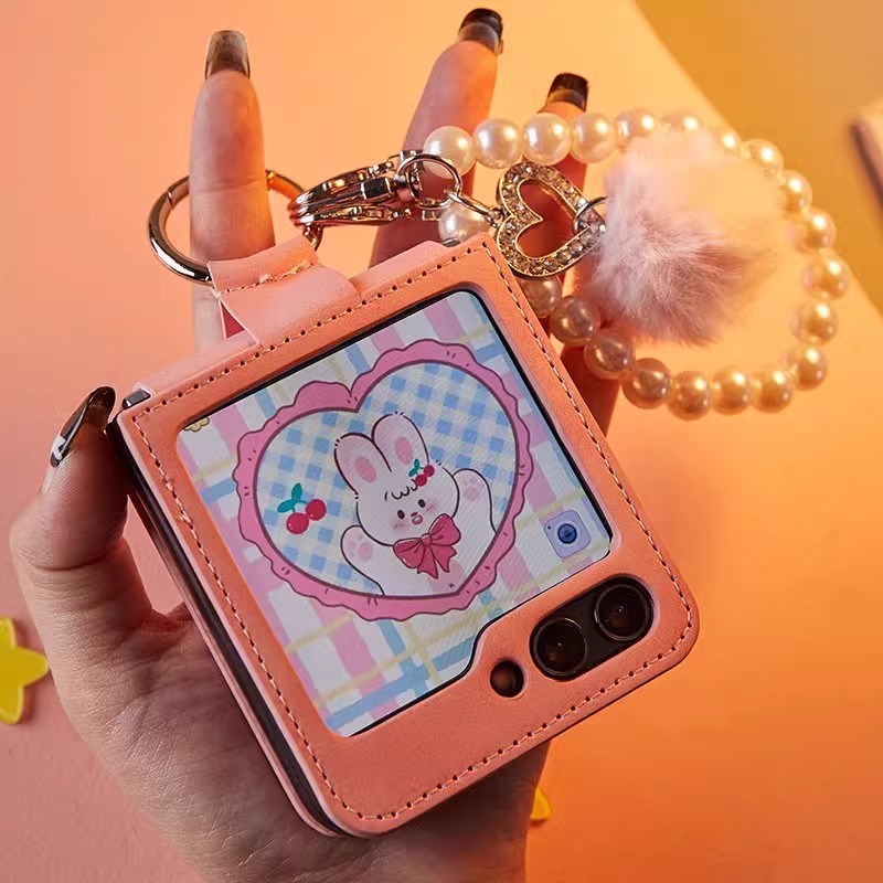 เหมาะสำหรับ เคสโทรศัพท์ Samsung Galaxy Z Flip 3 4 Z Flip5/Z Flip 5 Z Flip6/Z Flip 6 Z Flip 7 บางเฉียบ ป้องกันรอบด้าน สไตล์ใหม่ ไม่เหมือนใคร น่ารัก
