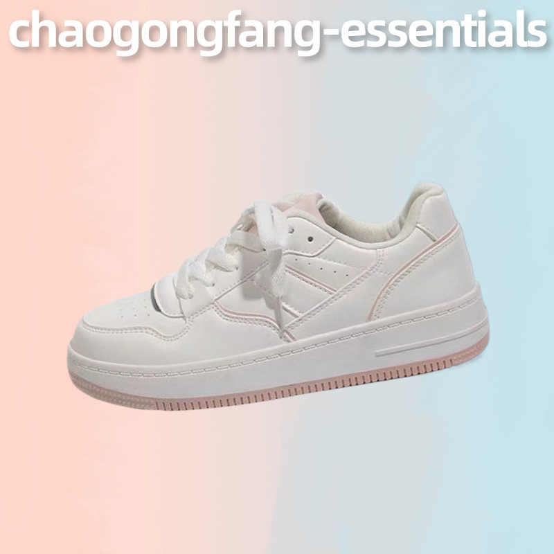 CGF.SNEAKERS.รองเท้าผ้าใบลําลอง พื้นหนา สีขาว สไตล์เกาหลี สําหรับสตรี