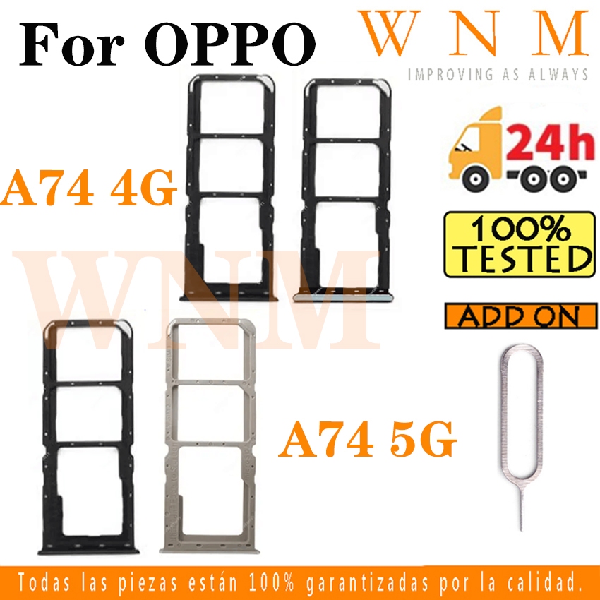 ใหม่สําหรับ OPPO A74 4G 5G ซิมการ์ดถาดสําหรับหมายเหตุ 8 ซิมการ์ดผู้ถือช่องใส่การ์ด Reader SD สล็อตอะแดปเตอร์เปลี่ยน Part