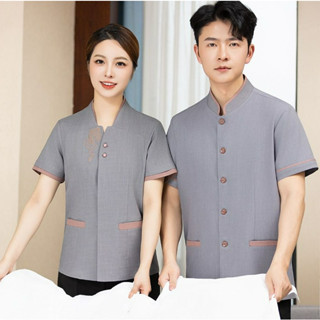 ชุดเครื่องแบบพนักงานเสิร์ฟ พลัสไซซ์ สําหรับผู้หญิง และผู้ชาย