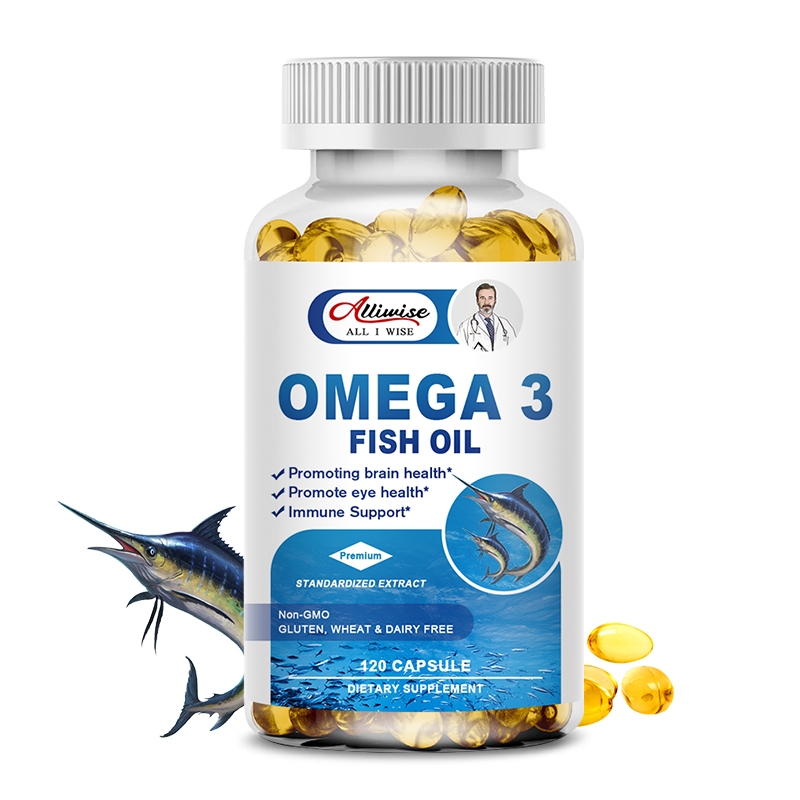 Alliwise Omega-3 น้ํามันปลา จากปลาน้ําเย็น ด้วยกรดไขมัน EPA & DHA ไขมันหัวใจ สมอง และข้อต่อ