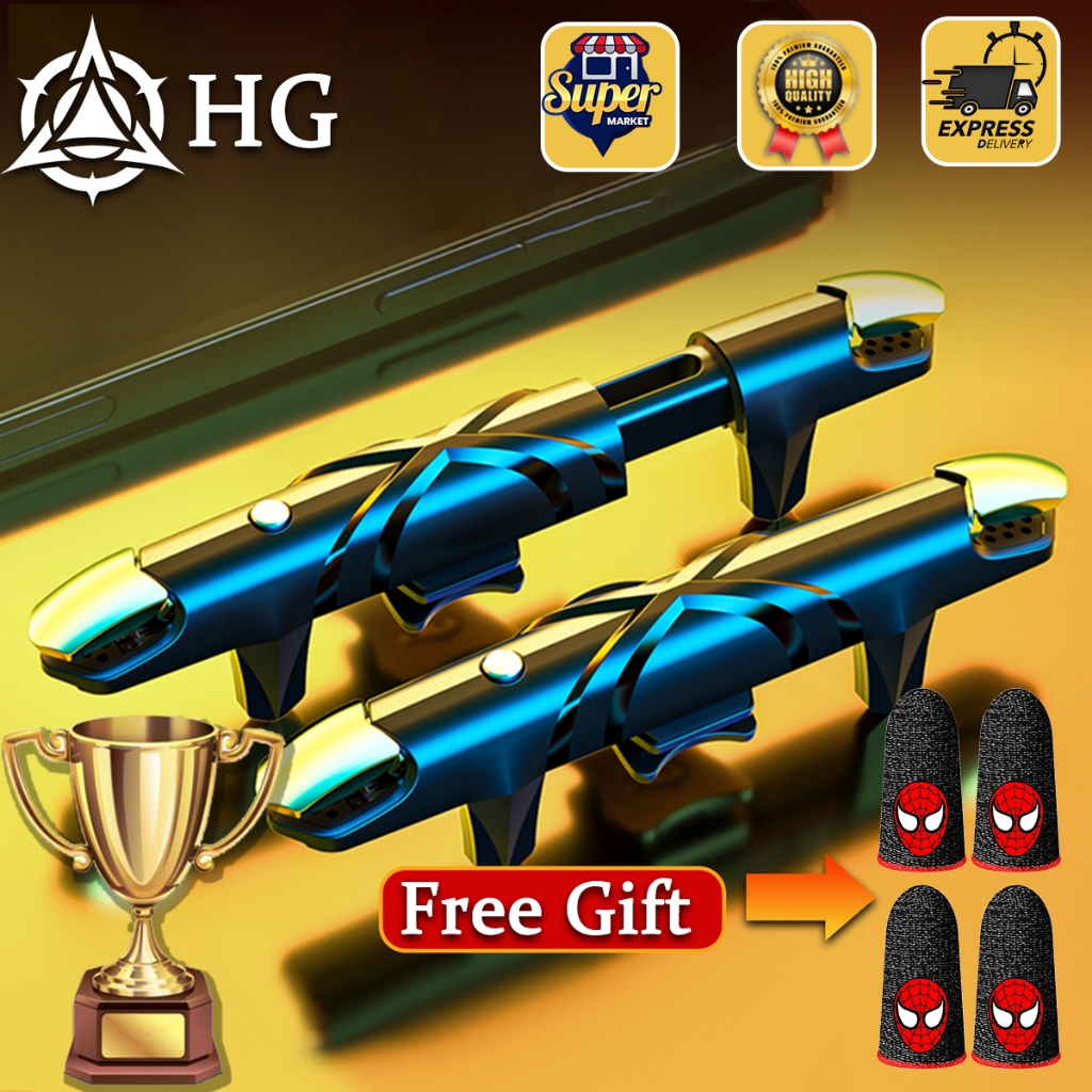 【ฟรีของขวัญ】จอยสติ๊กควบคุมเกมมือถือไฟฟ้า Hg G5 สําหรับสมาร์ทโฟน PUBG PUBG COD