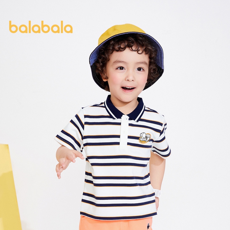 Balabala เสื้อยืดโปโล แขนสั้น แฟชั่นฤดูใบไม้ผลิ และฤดูร้อน สําหรับเด็กผู้ชาย 2024