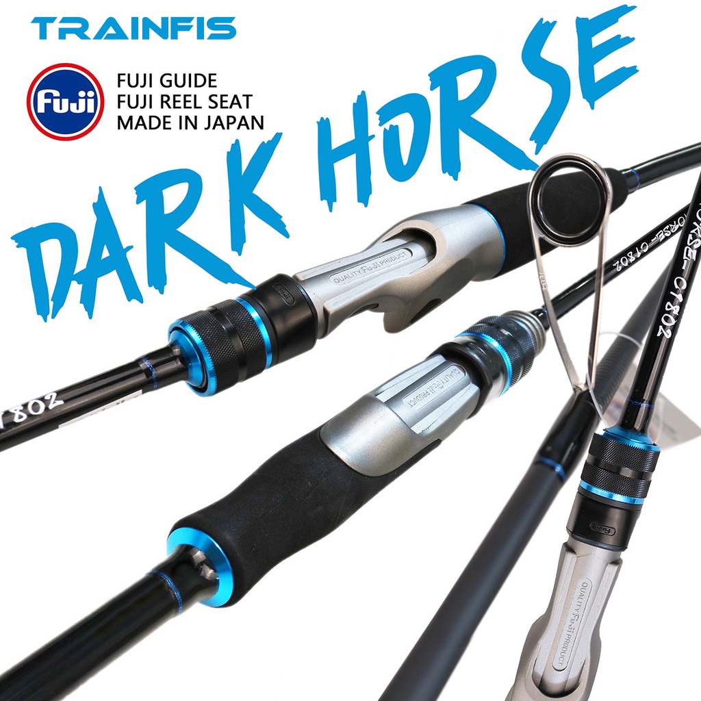 DARKHORSE FUJI Fishing Rod 1.8M/2.1M/2.4M กลาง 25LB Spinning Rod Carbon Bass Rod Snakehead Rod