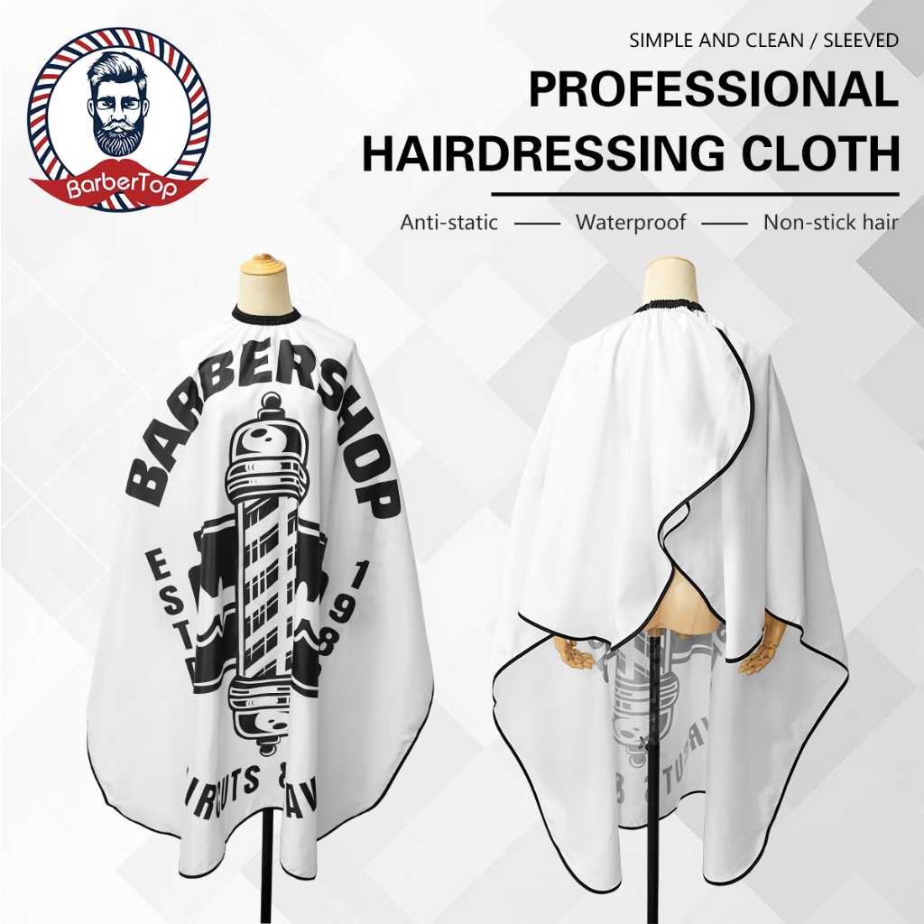 จุด #Barber ผ ้ ากันเปื ้ อนตัดผม non-stick ผมกันน ้ ํา anti-static professional salon ผ ้ าตัดผม robe salon สีขาวกันน ้ ํา turning light ผ ้ ากันเปื ้ อนร ้ านทําผมเสื ้ อคลุม