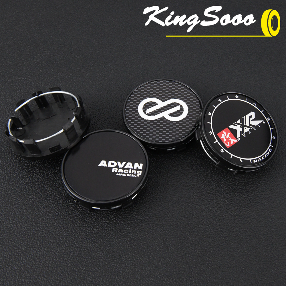 1ห่อ/4ตัว เส้นผ่าศูนย์กลางภายนอก 54มม(ขนาดขา 50มม)ฝาครอบดุมล้อ ADVAN ENKEI XXR SSR โลโก้ ฝาปิดดุมล้อ สําหรับ นิสสัน ขอบ สีดํา & สีเงิน