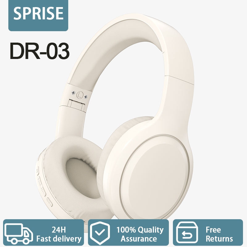 Sprise DR-03 ชุดหูฟังบลูทูธ แบบครอบหู พร้อมไมโครโฟน ความคมชัดสูง