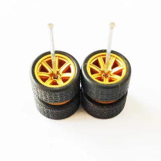 1/64 รถโลหะผสมล้อ 10.8 มม.ขอบยาง JDM/Star/ 7-Rays สําหรับล้อร้อน/Matchbox/Domeka/Tomy 1:64 รถ