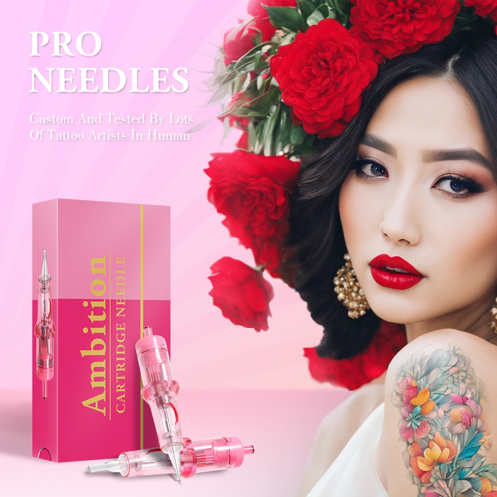 Ambition SMP & PMU เข็มสักคิ้ว ตลับหมึกสักคิ้วถาวร RL F | มั่นคง | 20 ชิ้น คิ้วถาวร & อายไลเนอร์ & สักปาก
