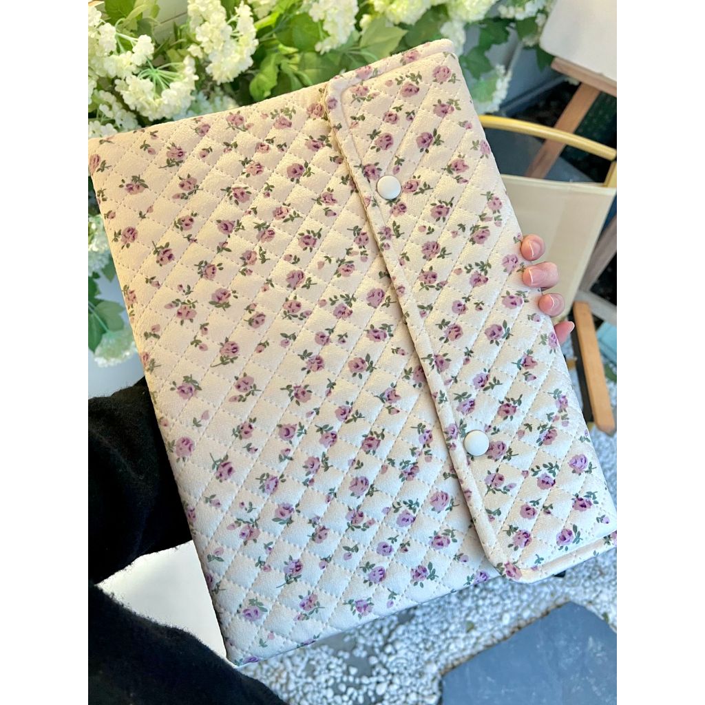 กระเป๋าใส่แล็ปท็อป กันกระแทก พิมพ์ลายดอกไม้ สไตล์เกาหลี สําหรับ 9.7 10 11 13 13.6 14 นิ้ว - รูปที่ 4