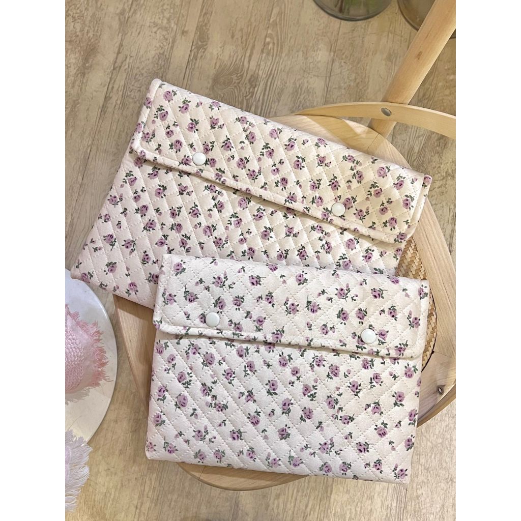 กระเป๋าใส่แล็ปท็อป กันกระแทก พิมพ์ลายดอกไม้ สไตล์เกาหลี สําหรับ 9.7 10 11 13 13.6 14 นิ้ว - รูปที่ 7