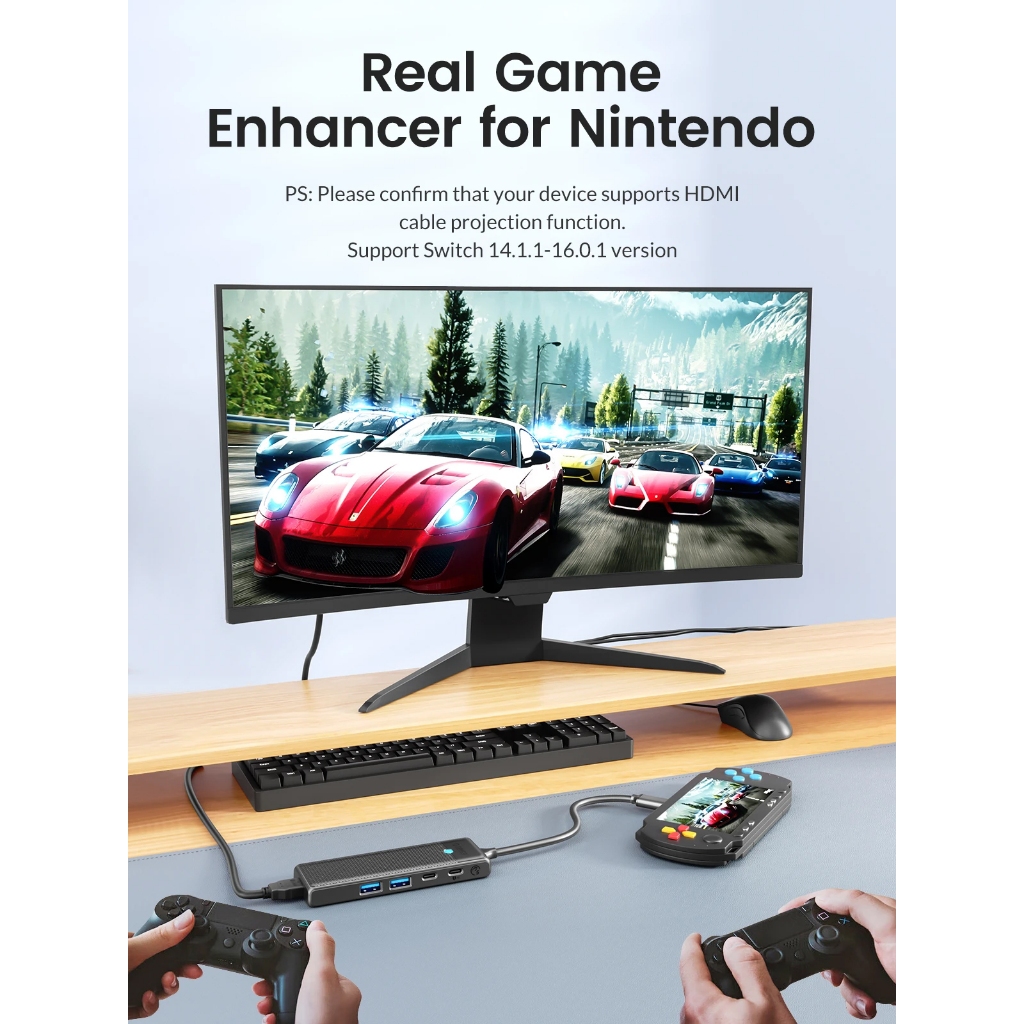 Orico Docking Station USB 3.0 Hub Type C HDMI สําหรับ iphone M1/M2 สวิตช์รองรับ/Steam Deck-PWD - รูปที่ 3