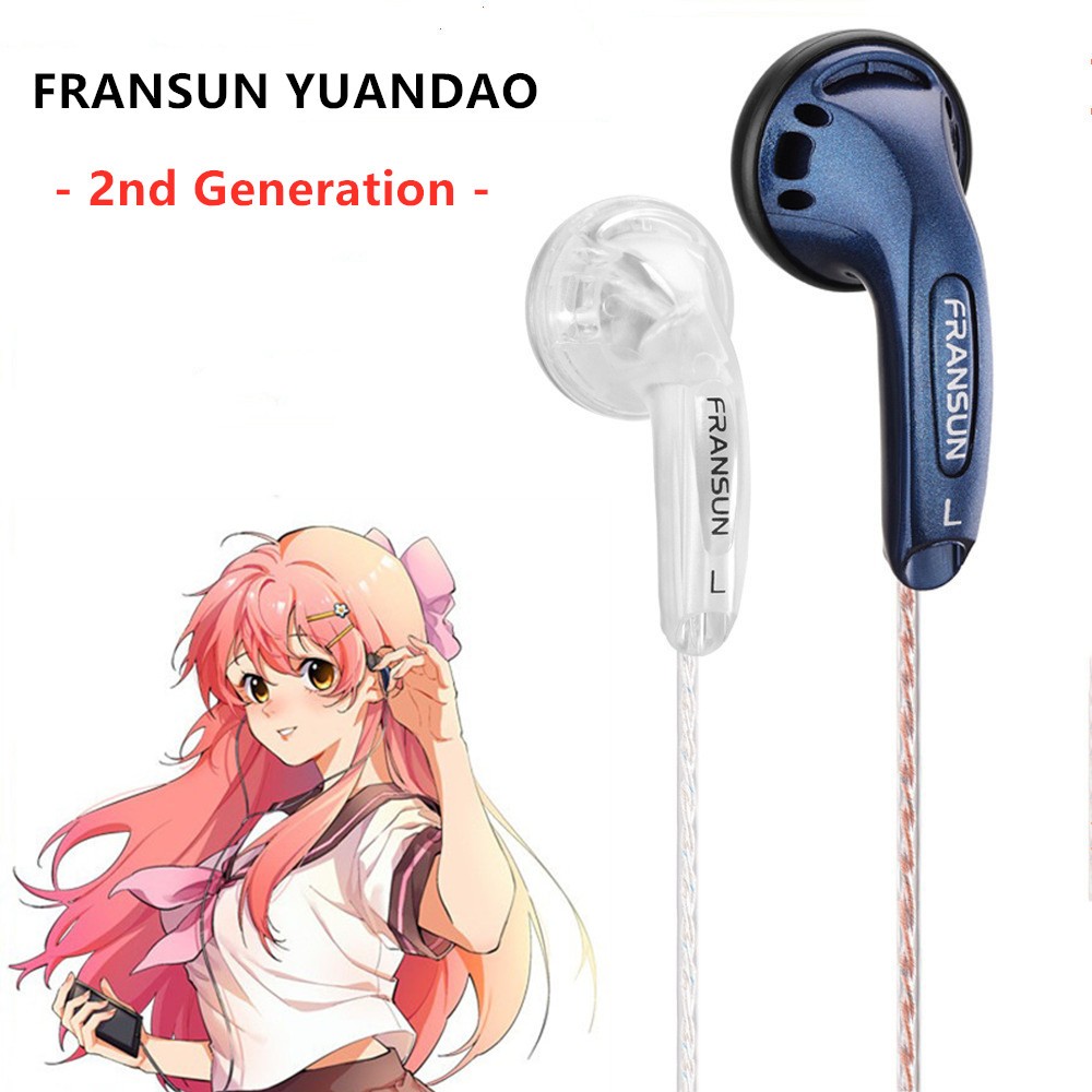 Fransun YUANDAO F20 Vido หูฟังอินเอียร์ แบบไดนามิก หัวแบน เสียงเบส HIFI คุณภาพเสียงเบส 3.5 มม. Type C