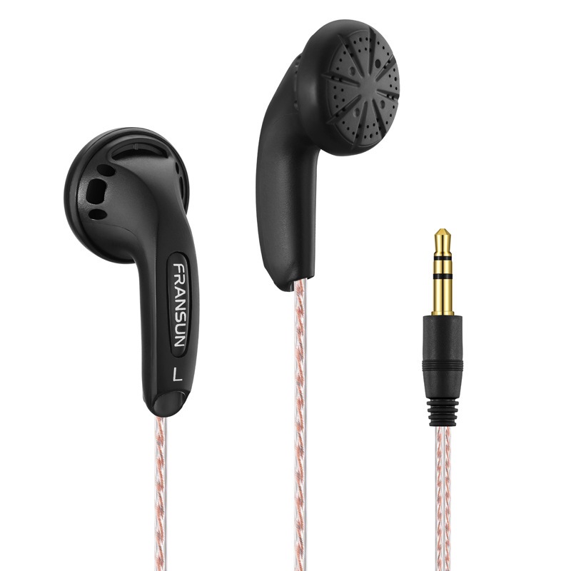 Fransun YUANDAO F20 Vido หูฟังอินเอียร์ แบบไดนามิก หัวแบน เสียงเบส HIFI คุณภาพเสียงเบส 3.5 มม. Type C