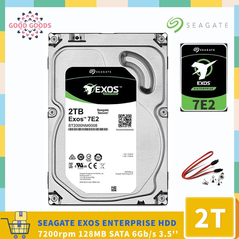 Seagate EXOS 7E2 2TB ENTERPRISE 3.5 HDD (ST2000NM0008) 7200rpm 128MB Cache SATA 6Gb/s Air