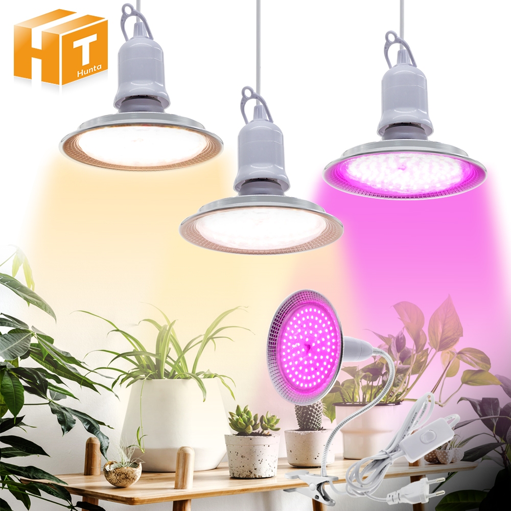 หลอดไฟสเปกตรัม LED 18W E27 พร้อมปลั๊ก สําหรับปลูกพืชในร่ม