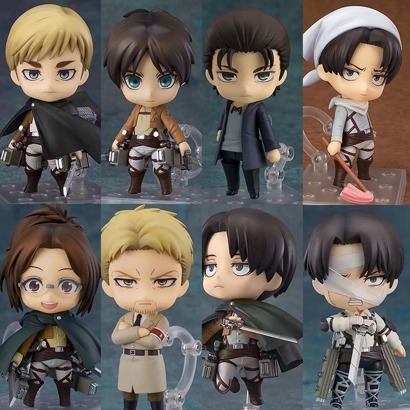 โมเดลฟิกเกอร์  อนิเมะผ่าพิภพไททัน Eren Mikasa and Levi Figma Nendoroid attack on titan Nendoroid figure attack on titan figure attack on titan action figure