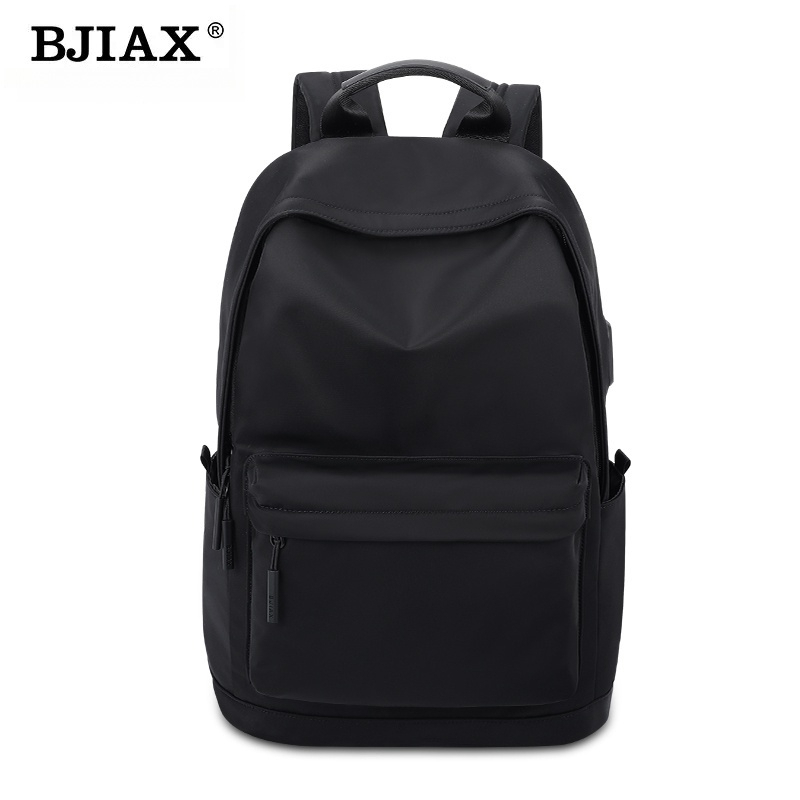BJIAX กระเป๋าเป้สะพายหลังผู้ชาย UsB ชาร์จแล็ปท็อปกระเป๋ากันน้ำน้ำหนักเบากระเป๋าเดินทาง
