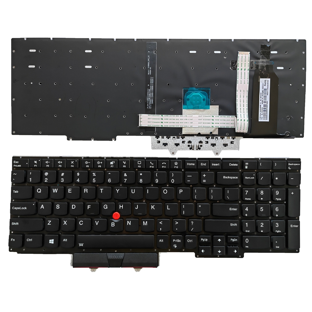 แล็ปท็อปเปลี่ยน US Layout คีย์บอร์ดสําหรับ Lenovo Thinkpad E15 Gen 2 (20T8 20T9 20TD 20TE) TP00117E