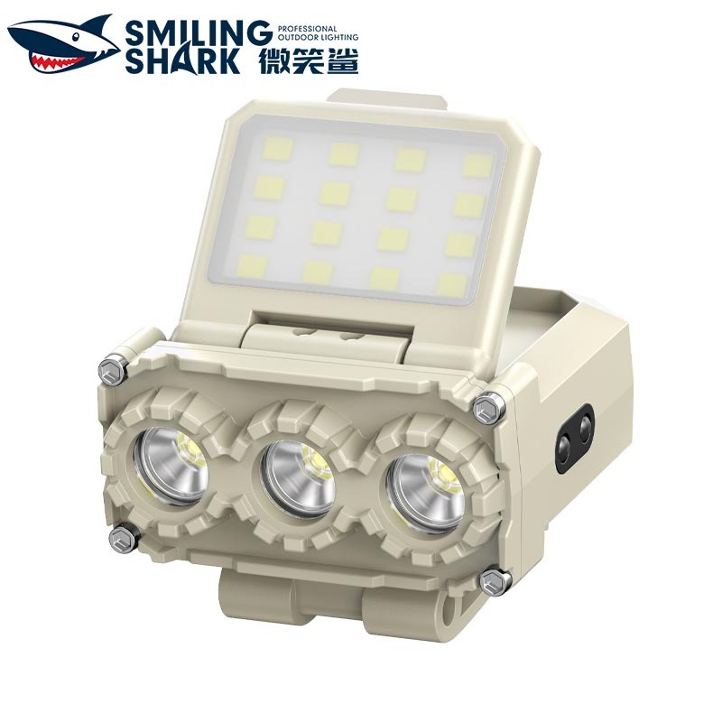 Smilingshark TD0153C เล็ก ไฟฉายคาดหัว LED พร้อมเซนเซอร์ พร้อมคลิป Type-C Rechargeable ไฟฉายคาดศีรษะแสงสีขาว/แดง 5modes กันน้ำสำหรับการผจญภัยตกปลาแคมป์ปิ้ง