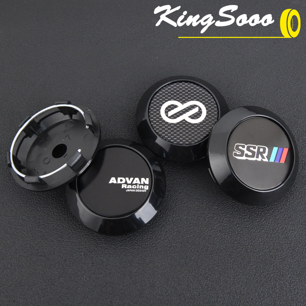 1ห่อ/4ตัว JDM ขนาดขา 63มม SSR โลโก้ ฝาครอบดุมล้อ ADVAN ฝาปิดดุมล้อ ENKEI ขอบ แข่งรถ ฝาดุมล้อ XXR สีดํา & สีเงิน