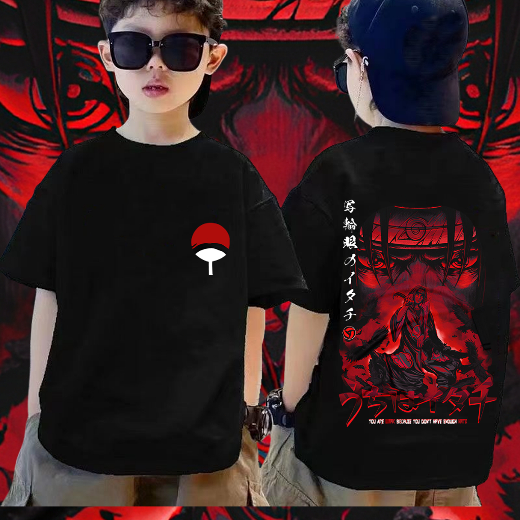 เสื้อเชิ้ต Naruto Anime Uchiha Itachi  เสื้อยืดเด็กนารูโตะ