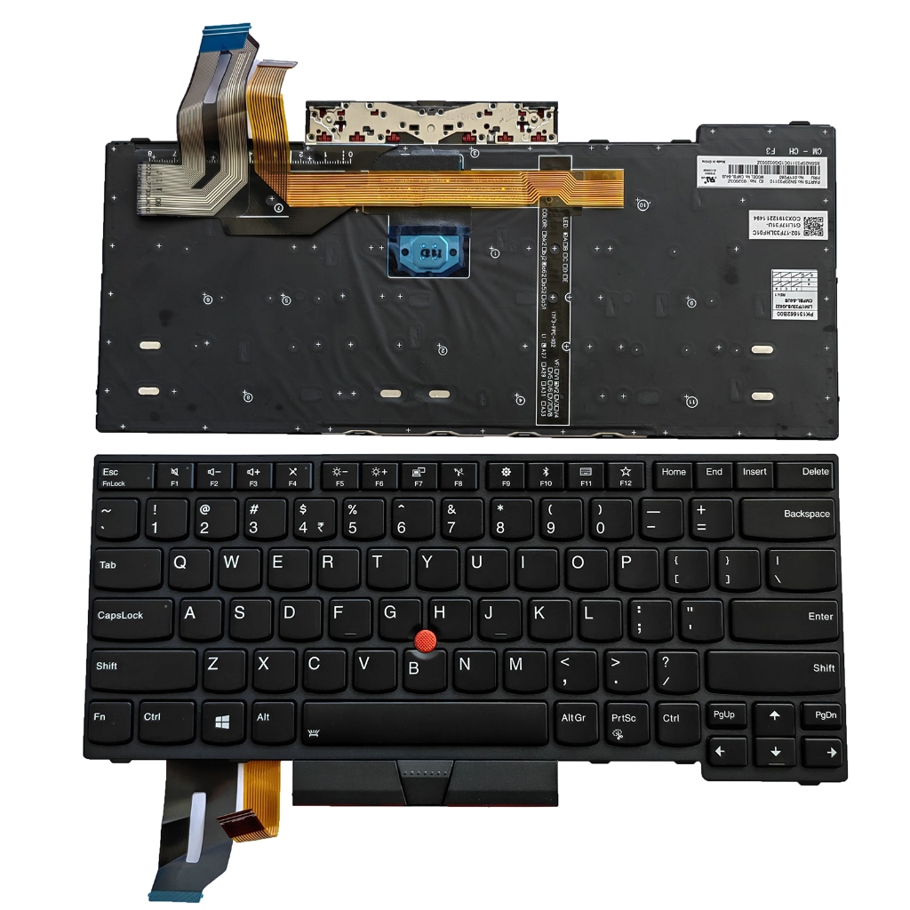 US/RU แป้นพิมพ์แล็ปท็อปสําหรับ Lenovo Thinkpad E480 E485 E490 T480S T490 T495 L380 L390 L480 L490 P4