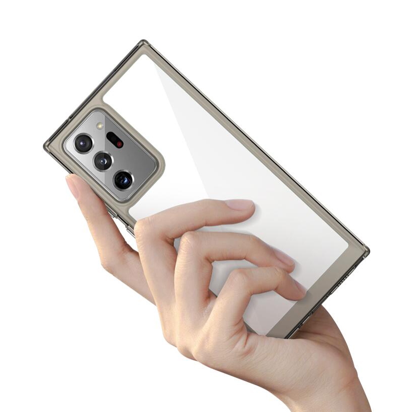 Samsung Galaxy Note 20 Ultra Note20 อะคริลิค ด้านหลัง เคสใส นิ่ม ซิลิโคนแข็ง เคสกันกระแทก ขอบถุงลมนิรภัย ป้องกันการหล่น ป้องกันกล้อง ที่มีสีสัน ฝาหลัง
