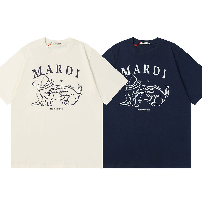 ** Mardi ** mercredi * เสื้อยืดแขนสั้นลําลอง ผ้าฝ้าย ทรงหลวม เข้ากับทุกการแต่งกาย สไตล์สตรีท แฟชั่นฤดูร้อน สําหรับผู้ชาย และนักเรียน