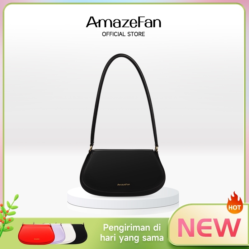 AmazeFan กระเป๋าถือ แฟชั่นสําหรับสตรี กระเป๋าสะพายไหล่ กระเป๋ารักแร้ของผู้หญิง พรีเมี่ยมสีทึบออกแบบเ