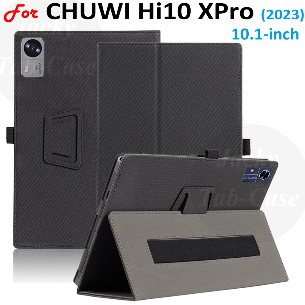 เคสแท็บเล็ตหนัง PU แบบฝาพับ พร้อมขาตั้ง สําหรับ CHUWI Hi10 XPro 10.1 นิ้ว 2023 Android 13 Hi10XPro W