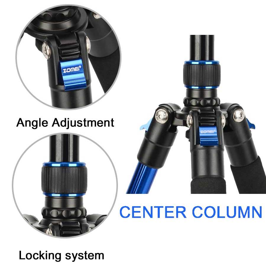 Zomei Q444/Q555/Q666 Camera tripod ขาตั้งกล้องอลูมิเนียมอัลลอยด์พร้อม PTZ 3 ทิศทางน้ำหนักไม่เกิน 10 กก ขากล้องมือถือ ขาตั้งกล้องliveสด ขาตั้งกล้องแบบ 3 ขา tripod yunten