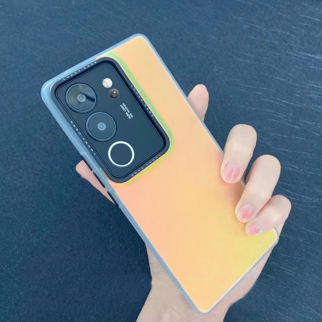 เคส Vivo V30 V29 V29 V23 V23E 5G เคส โทรศัพท์ แบบแข็ง โปร่งแสง เคลือบด้าน เปลี่ยนสี