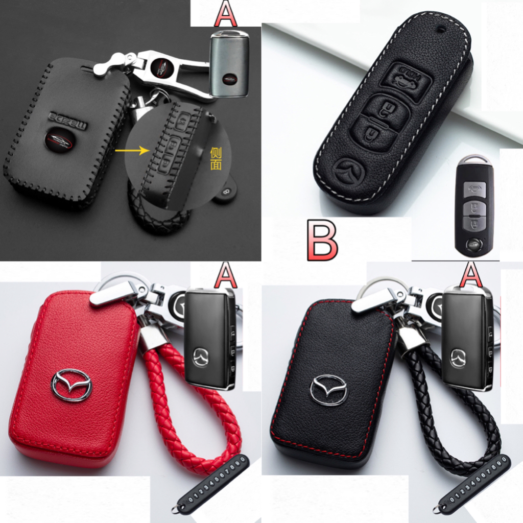 เคสกุญแจ หนังแท้ All New Mazda 3 CX30 CX 3 ปี2021 Skyactiv mazda 2 mazda 5 mazda 6 Mazda CX-5 CX-7 CX-9