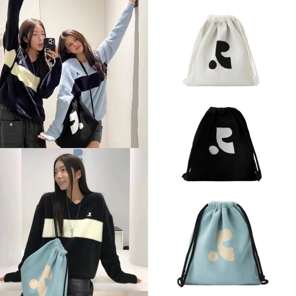 กระเป๋าเป้สะพายหลังลําลอง ผ้ากํามะหยี่ แบบผูกเชือก พิมพ์ลายตัวอักษร Red Velvet Yeri Rest And Recreation แฟชั่นคู่รัก สไตล์เกาหลี