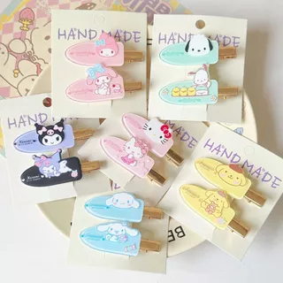 ชุดกิ๊บติดผม ลาย Sanrio No Trace น่ารัก สไตล์เกาหลี เหมาะกับของขวัญวันเกิด สําหรับนักเรียนหญิง Y2K