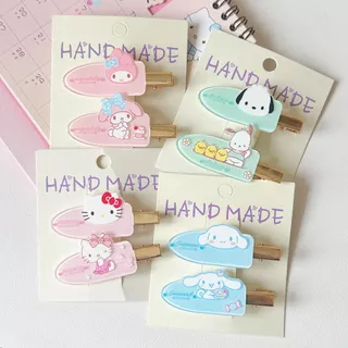 ชุดกิ๊บติดผม ลาย Sanrio No Trace น่ารัก สไตล์เกาหลี เหมาะกับของขวัญวันเกิด สําหรับนักเรียนหญิง Y2K
