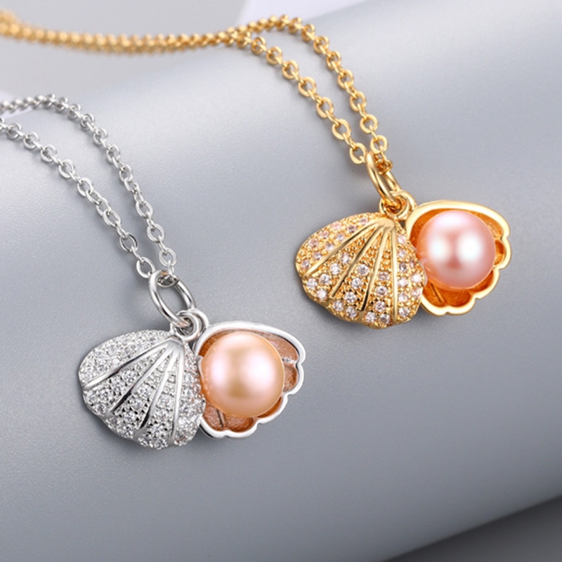 จี้ไข่มุกน้ําจืดธรรมชาติ แฟชั่นทันสมัย สําหรับผู้หญิง