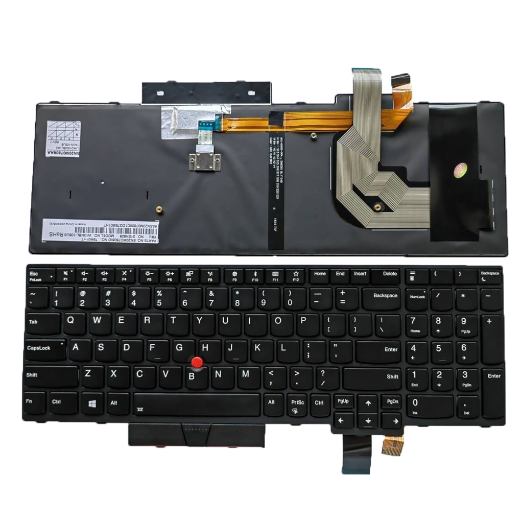 แล็ปท็อปเปลี่ยน US Layout คีย์บอร์ดสําหรับ Lenovo ThinkPad T570 T580 P51s P52s