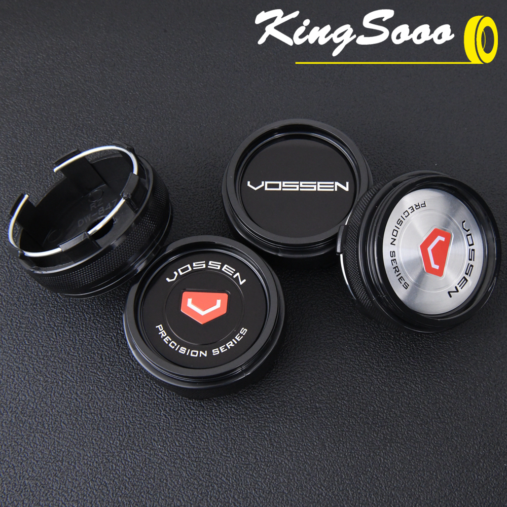 1ห่อ/4ตัว JDM แข่งรถ ขนาดขา 62มม VOSSEN ขอบ ฝาปิดดุมล้อ ฝาครอบดุมล้อ VOSSEN สติกเกอร์ ครอบดุมล้อตัวสูง สีดํา & สีเงิน