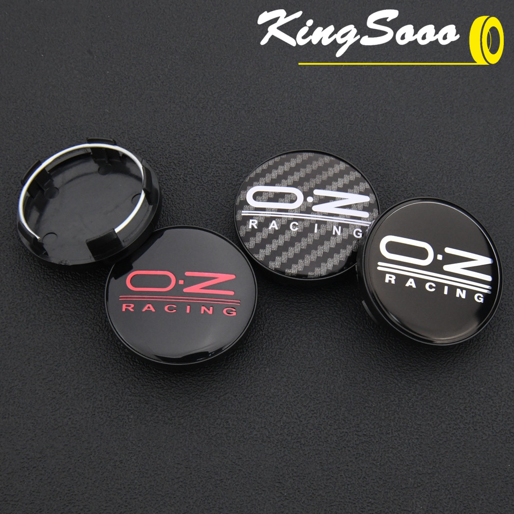 1ห่อ/4ตัว เส้นผ่าศูนย์กลางภายนอก 58มม(ขนาดขา 53มม) O.Z ฝาครอบดุมล้อ OZ โลโก้ สติกเกอร์ ฝาปิดดุมล้อ ฝาดุมล้อ สีดํา & สีเงิน