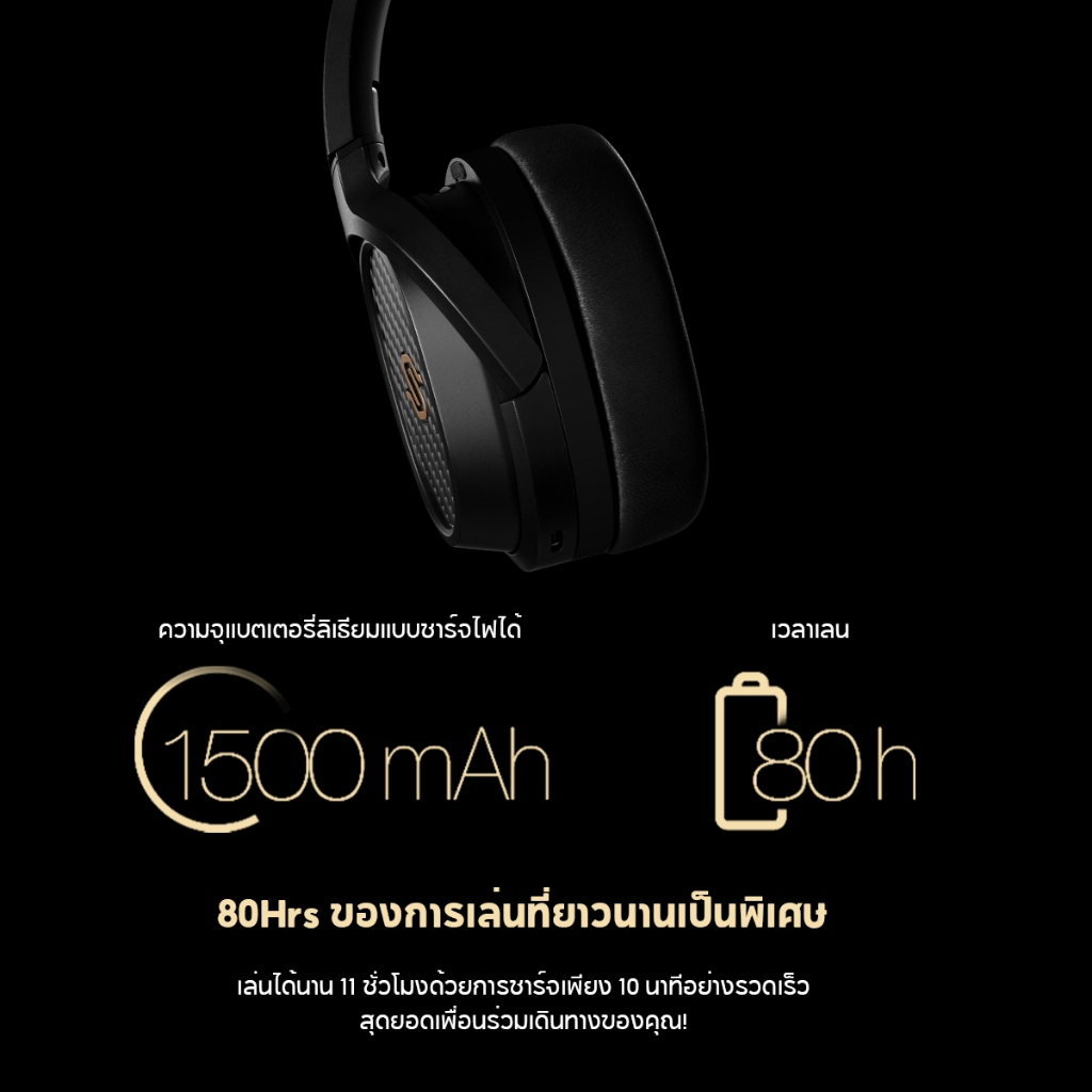 Edifier STAX SPIRIT S3 หูฟังครอบหูไร้สาย เวลาเล่น 80 ชม. ชาร์จเร็ว เสียงความละเอียดสูง Qualcomm® aptX™ เสียง การโทรด้วยเสียง การตัดเสียงรบกวน เบามากและเหมาะสำหรับการเดินทาง ราคา ถูกที่สุด ดีลบีเคเค แกลเลอรีภาพที่ 4
