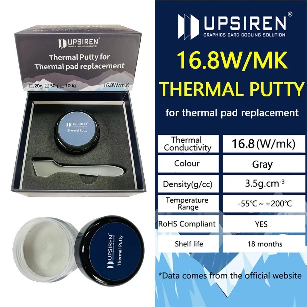 Upsiren 16.8 W/mk Thermal Putty UX Ultra PRO สําหรับ VGA GPU IC โปรเซสเซอร์ Rapid Cooling แผ่นความร้อนเปลี่ยนความร้อน Blocking Putty