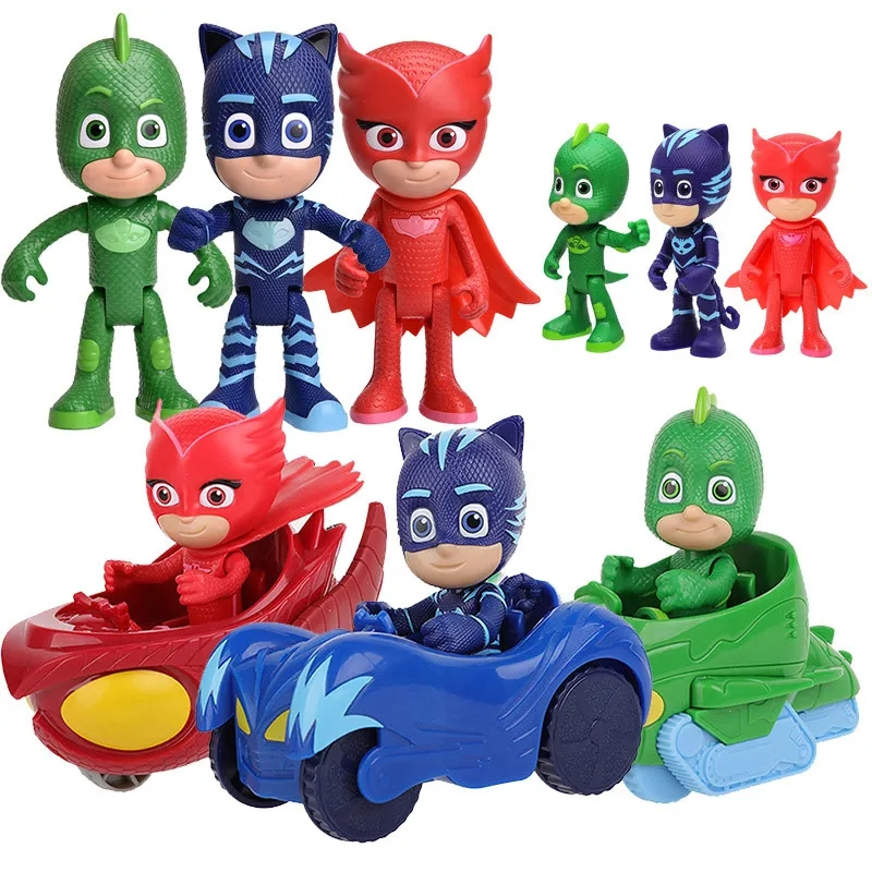 Pj mask 4 ชิ้น/เซต ของเล่นเด็ก ชุดตัวการ์ตูนน่ารัก เด็กผู้ชาย และเด็กผู้หญิง ของขวัญวันเกิดเด็ก
