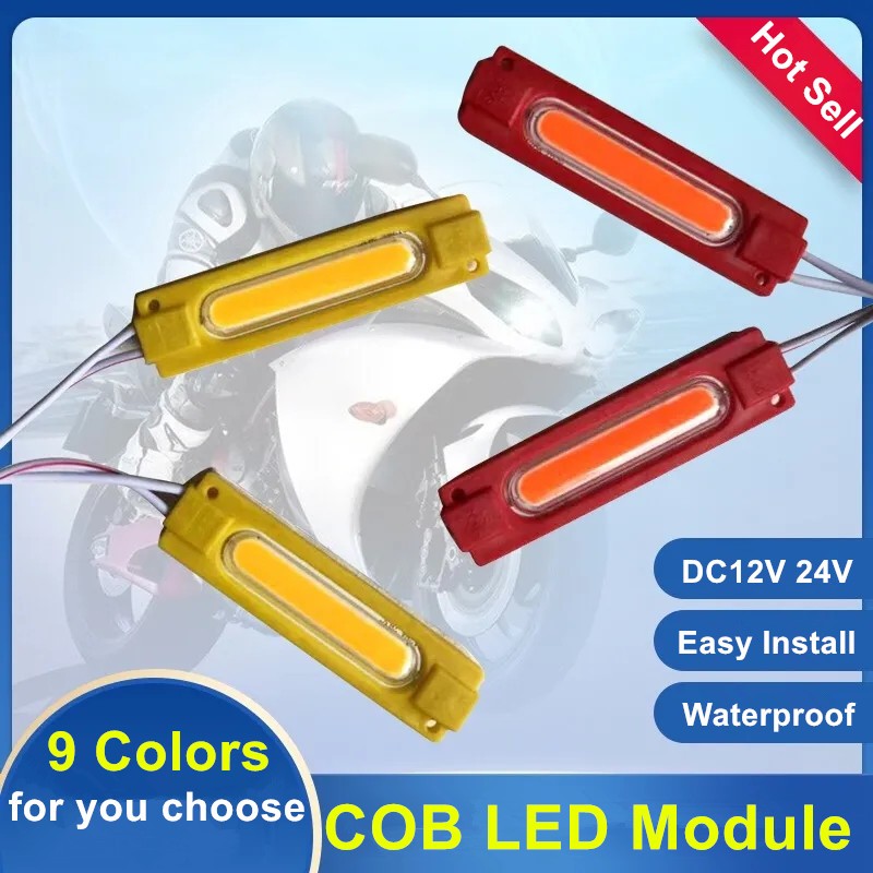 5/10/20 pcs DC12V หรือ DC24V COB 6LED โมดูลรถบรรทุกด้านข้าง Marker ไฟแสดงสถานะสําหรับรถยนต์รถจักรยานยนต์ EBike รถบัส Lorry Trailer ไฟเตือน