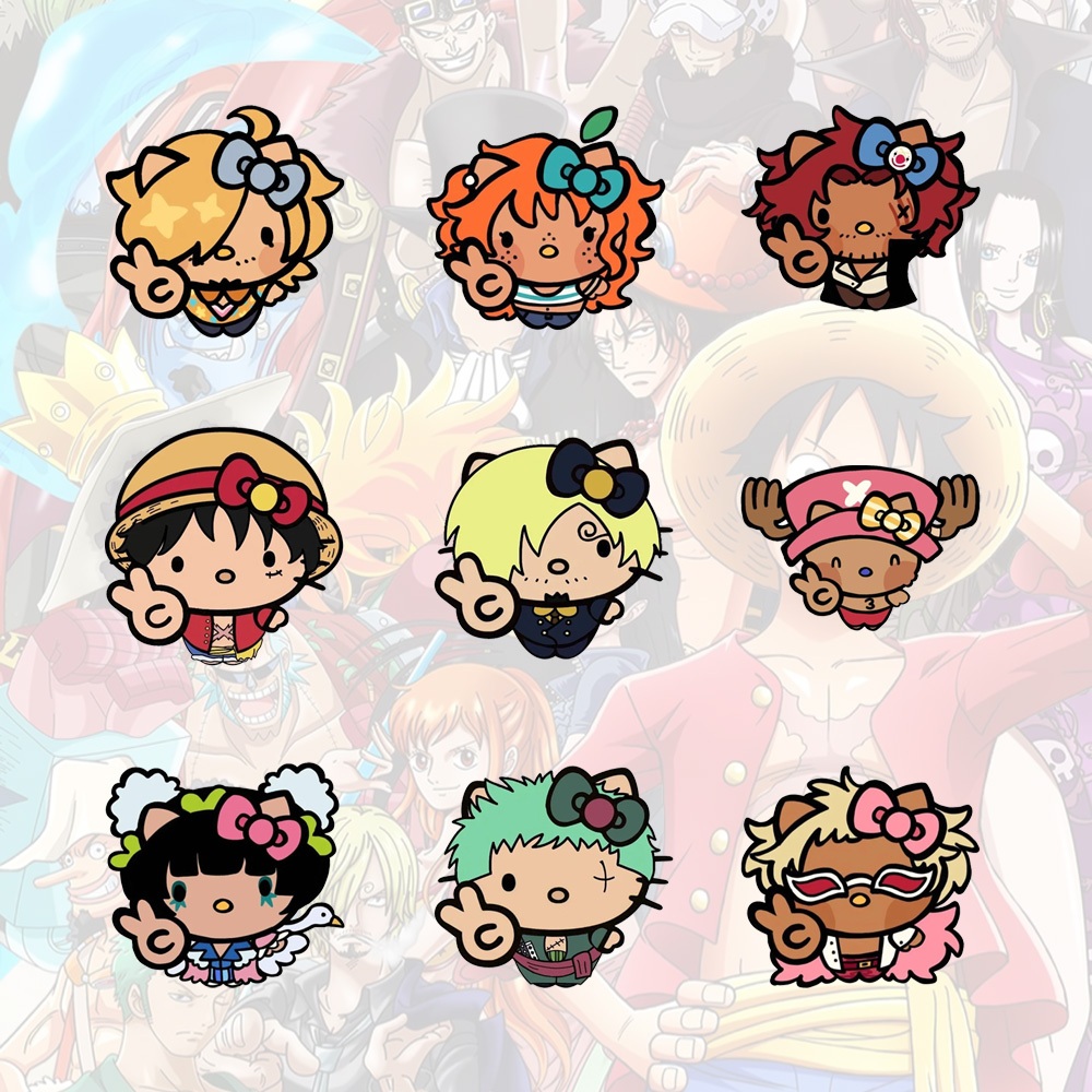 เข็มกลัดอะคริลิค ลายการ์ตูนอนิเมะ One Piece Q Edition น่ารัก สองมิติ สําหรับตกแต่ง