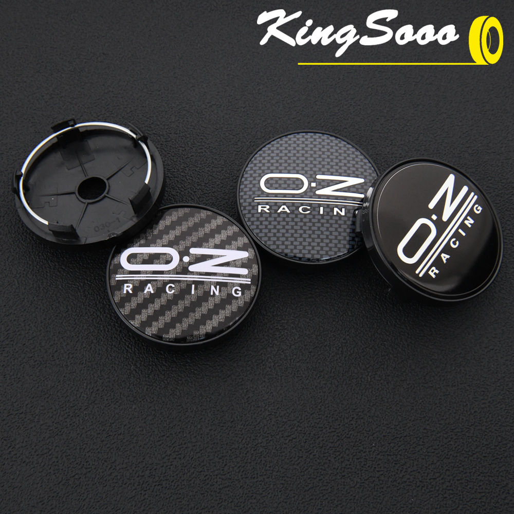 1ห่อ/4ตัว เส้นผ่าศูนย์กลางภายนอก 60มม(ขนาดขา 55มม) OZ ฝาปิดดุมล้อ O.Z โลโก้ แบบ ฝาครอบดุมล้อ สําหรับ ดุมล้อรถยนต์ สีดํา & สีเงิน