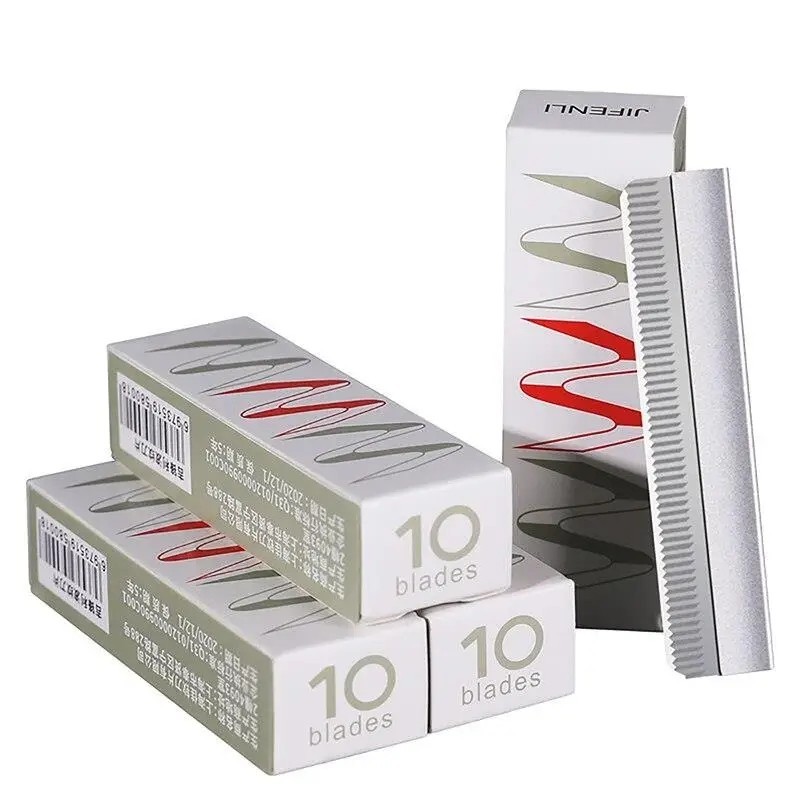10ชิ้น/เซ็ตคิ้วตัดใบมีดสแตนเลสมินิมีดโกนมัลติฟังก์ชั่ใบมีดคมคิ้วถาวรสักเครื่องมือแต่งหน้า